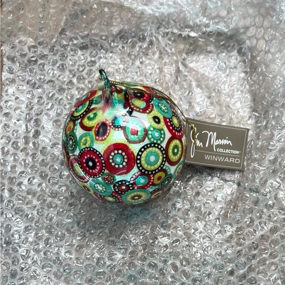 Jim Marvin Collection Winward Beautiful Multicolor Glass Holiday Ornament NWT - Picture 4 of 10